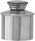 Round Nickel Silver English Style Oil Bottle,
 2" tall by 1-1/2" diameter, 
with drop applicator Round Nickel Silver English Style Oil Bottle,
 2" tall by 1-1/2" diameter, 
with drop applicator